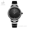 SK Top Brand Hot Sale Quartz Watches for Women Luxury Crystal Analog Crazy Stainless Steel Ladies Wrist Watch Clock Reloj Mujer